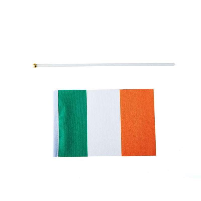 mflagperft Ireland Flag Irish Flag, Small Mini Handheld Ireland Flags on Stick, Ideal for Party Parades Sports Events Patriotic Festival Decorations - Image 4